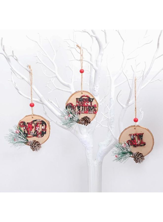 بي جي إم 3 قطع دلاية خشبية دائرية للزينة متعدد الألوان - Image 2