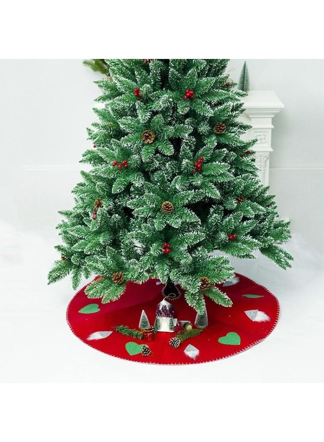 بي جي إم قطعتان من بساط شجرة عيد الميلاد أحمر/ أخضر/ أبيض - Image 2