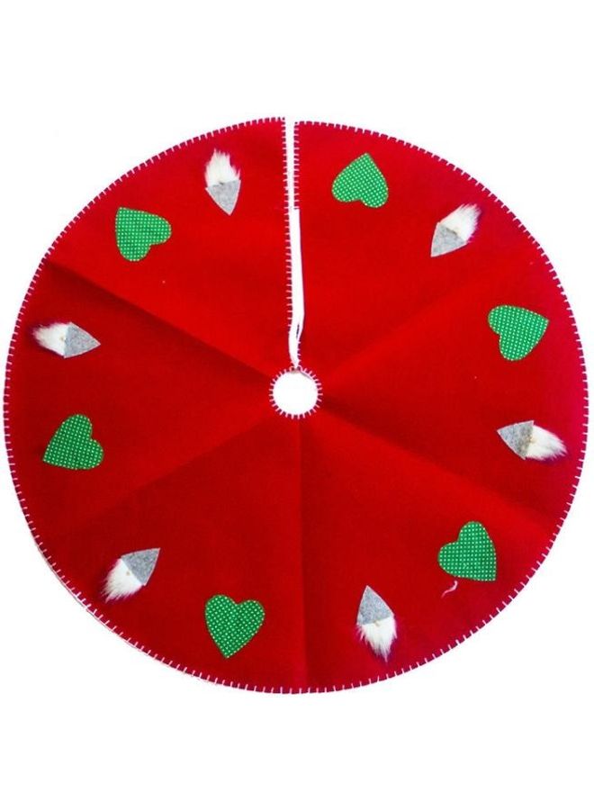 بي جي إم قطعتان من بساط شجرة عيد الميلاد أحمر/ أخضر/ أبيض - Image 1