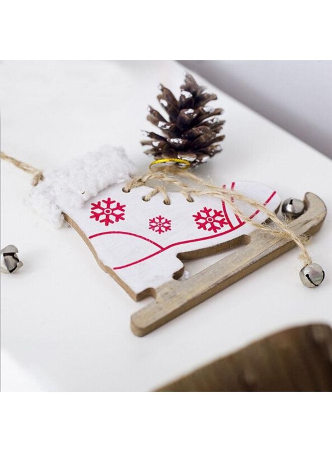 BGM 2-Piece Decorative Hanging Ornaments White/Red/Beige - Image 1