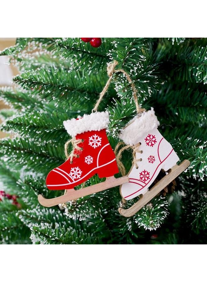 BGM 2-Piece Decorative Hanging Ornaments White/Red/Beige - Image 2