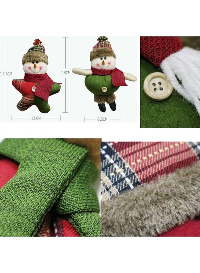 بي جي إم طقم 5 قطع حلية للزينة بتصميم رجل الثلج متعدد الألوان - Image 3