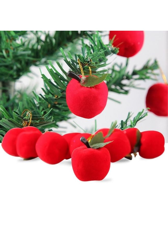 BGM 12-Piece Decorative Hanging Apple Ornament Red - Image 1