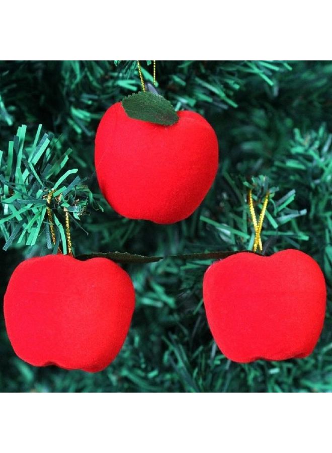 BGM 12-Piece Decorative Hanging Apple Ornament Red - Image 2