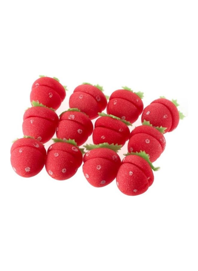 بي جي إم أداة تجعيد الشعر بتصميم لطيف على شكل فراولة من 12 قطعة متعدد الألوان - Image 1