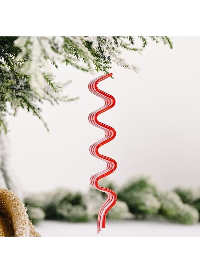 BGM 10-Piece Wave Sugar Themed Tree Ornament Red/White