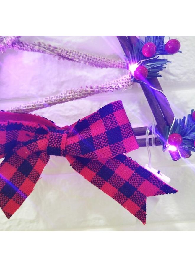 BGM LED Triangular Rattan Wreath Pendant Multicolour - Image 4