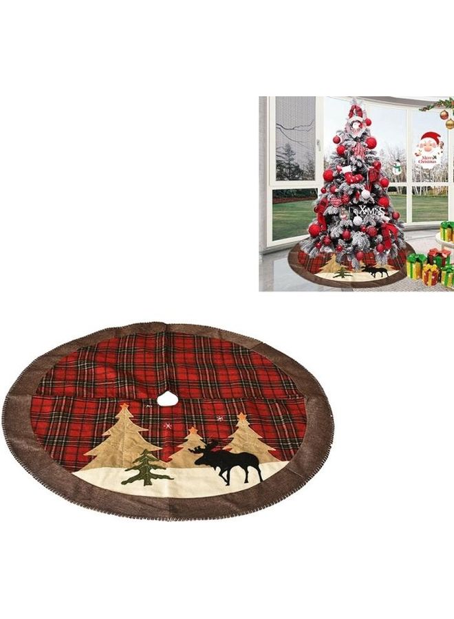 BGM Decorative Applique Machine Embroidered Tree Bottom Multicolour - Image 1