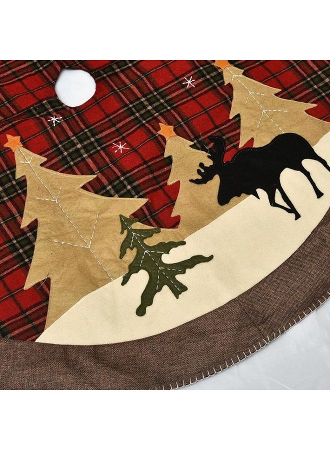 BGM Decorative Applique Machine Embroidered Tree Bottom Multicolour - Image 4