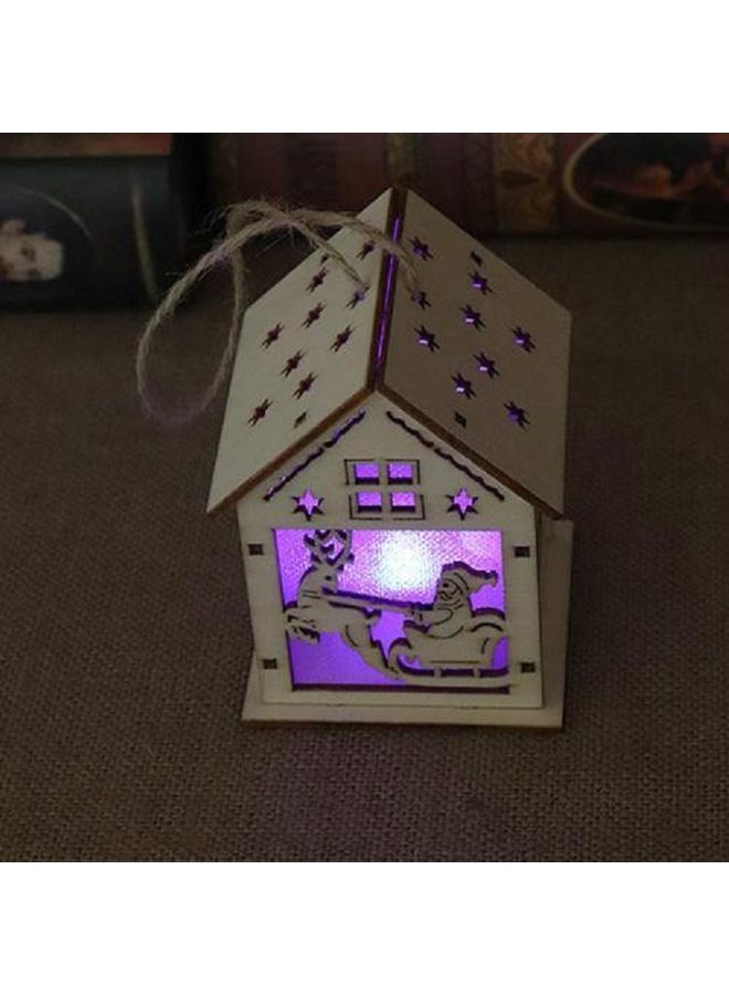 بي جي إم ديكور مضيء بتصميم منزل يسحب سانتا متعدد الألوان