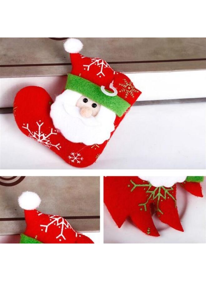 بي جي إم طقم زينة من 10 قطع مناسبة لأعياد الميلاد للتعليق على الباب أحمر/ أبيض/ أخضر - Image 4