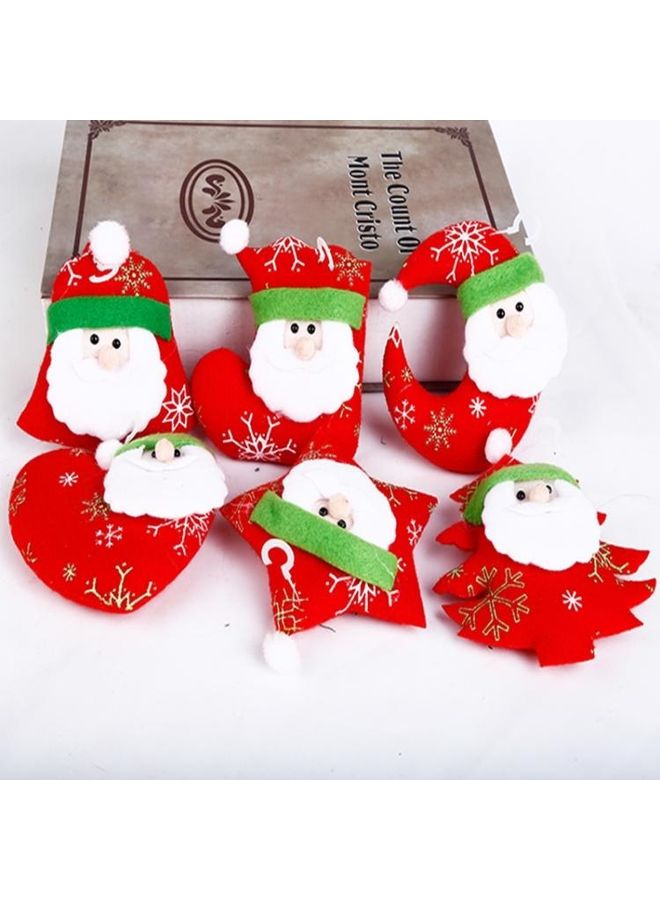 بي جي إم طقم زينة من 10 قطع مناسبة لأعياد الميلاد للتعليق على الباب أحمر/ أبيض/ أخضر - Image 5