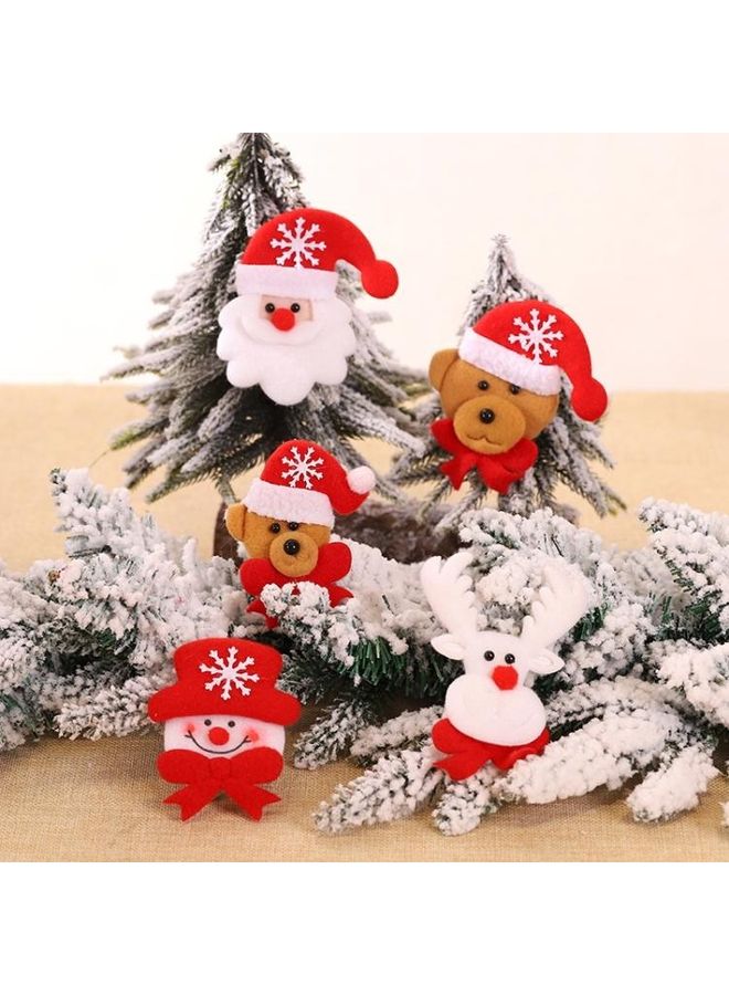 بي جي إم مجموعة 25 قطعة دمى قماشية للزينة بتصميم رجل الثلج متعدد الألوان - Image 5