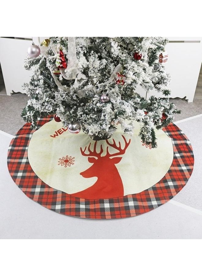 بي جي إم تنورة شجرة من الكتان بطبعة حيوان الإلكة متعدد الألوان - Image 1