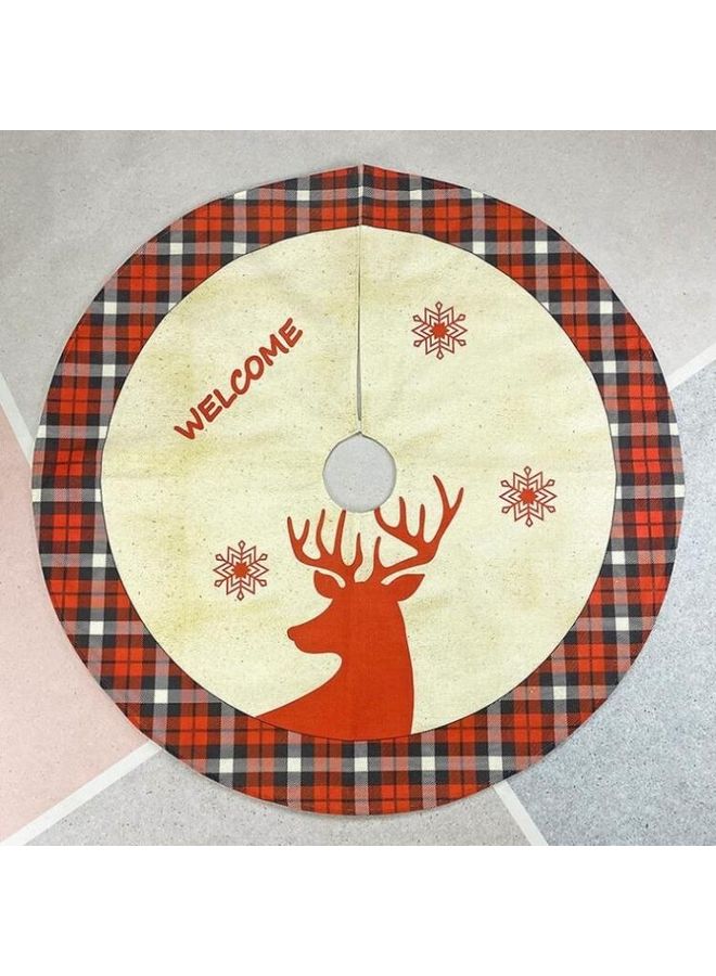 بي جي إم تنورة شجرة من الكتان بطبعة حيوان الإلكة متعدد الألوان - Image 2