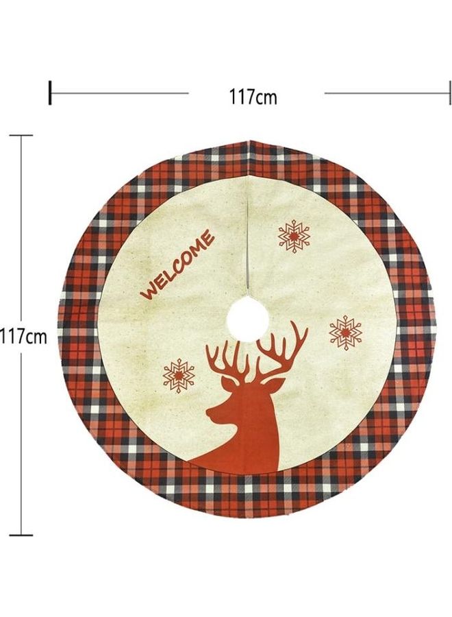 بي جي إم تنورة شجرة من الكتان بطبعة حيوان الإلكة متعدد الألوان - Image 3