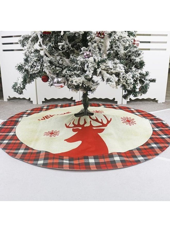 بي جي إم تنورة شجرة من الكتان بطبعة حيوان الإلكة متعدد الألوان - Image 4