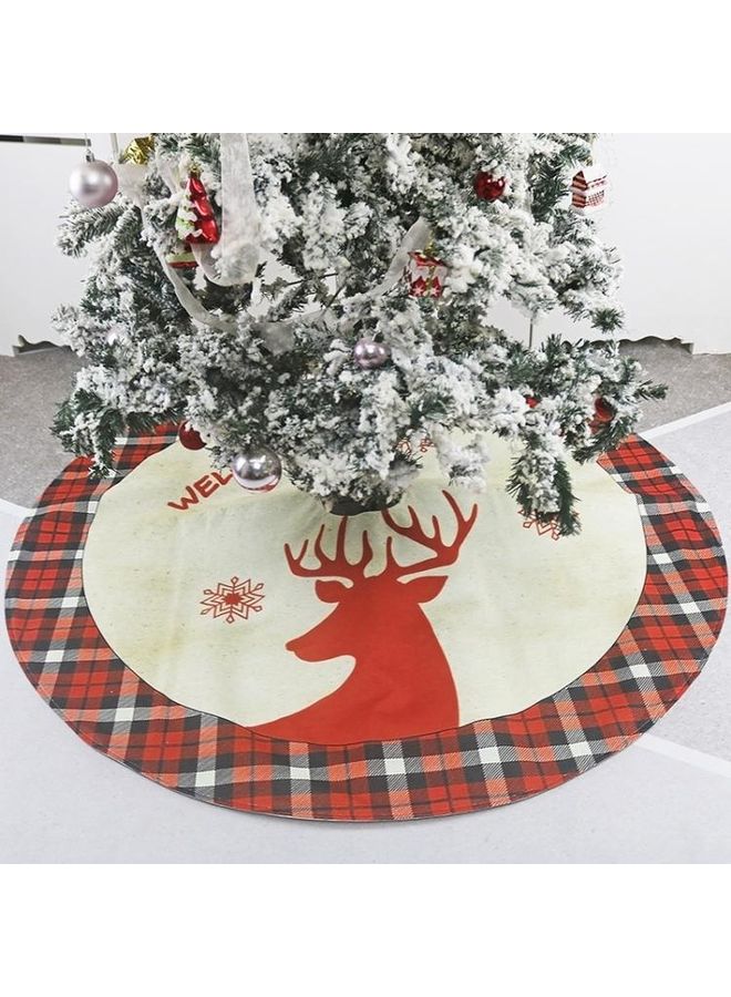 بي جي إم تنورة شجرة من الكتان بطبعة حيوان الإلكة متعدد الألوان - Image 5