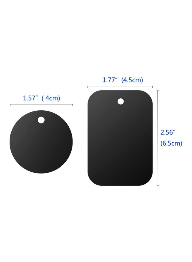 مجموعة من 8 قطع من ألواح معدنية عالمية للهواتف المغناطيسية وحامل يثبت على حامل السيارة مع لاصق - Image 4