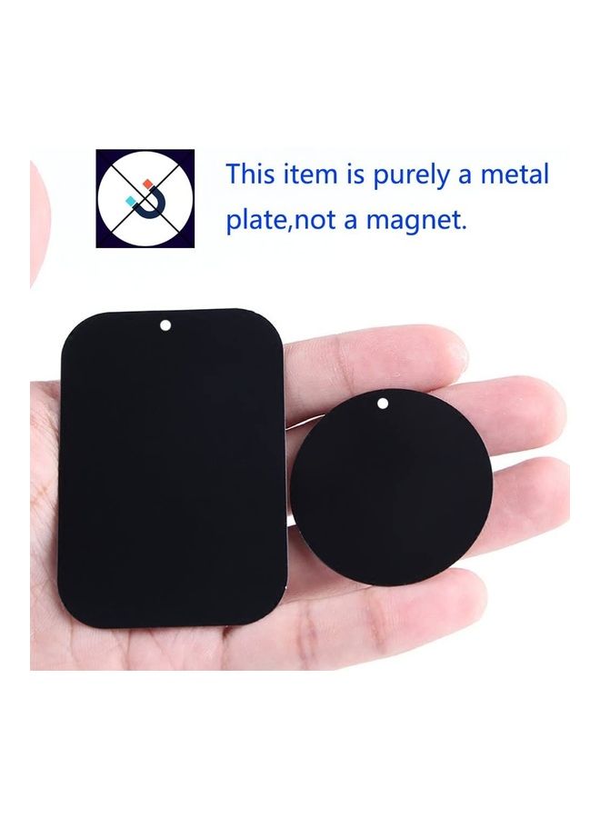 مجموعة من 8 قطع من ألواح معدنية عالمية للهواتف المغناطيسية وحامل يثبت على حامل السيارة مع لاصق - Image 5