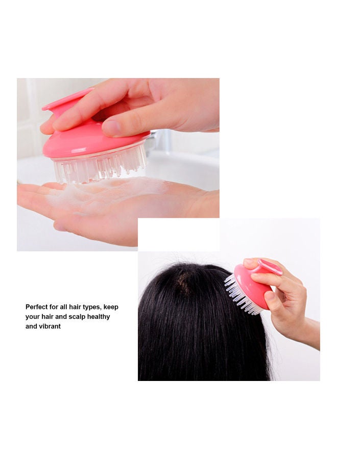 فرشاة تدليك فروة الرأس والجسم برأس من السيليكون وردي - Image 5