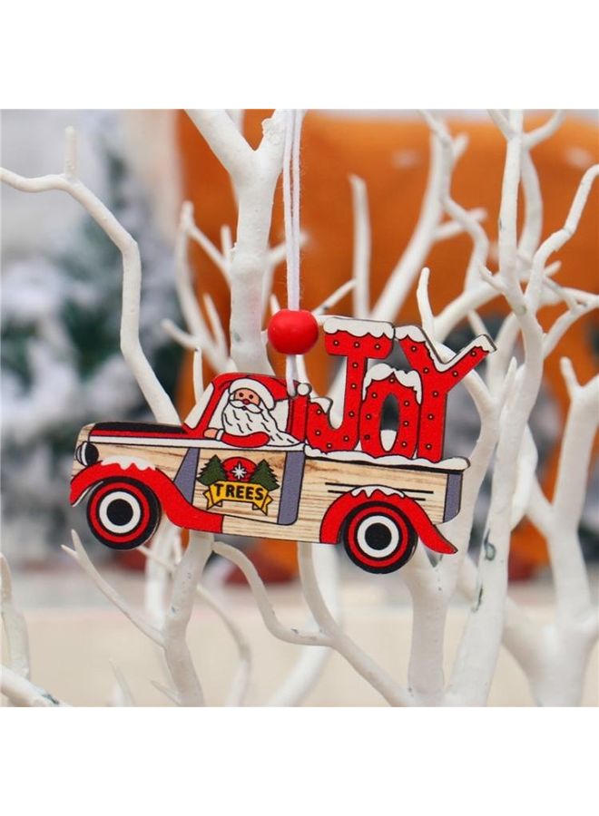 بي جي إم طقم دلايات بتصميم مرح مع كلمة Joy، مكون من 5 قطع. لون أحمر/ بيج/ أبيض. - Image 1