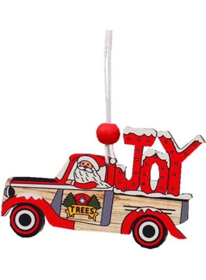 بي جي إم طقم دلايات بتصميم مرح مع كلمة Joy، مكون من 5 قطع. لون أحمر/ بيج/ أبيض. - Image 2