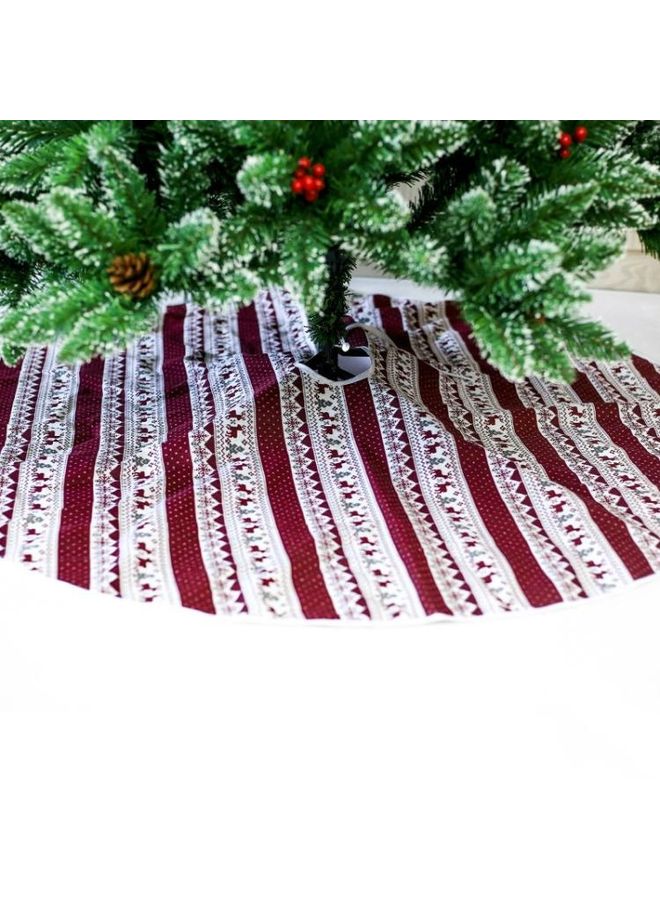 بي جي إم بساط زينة سفلي لشجرة عيد الميلاد مكونة من قطعتين أحمر/أبيض 120سم - Image 2