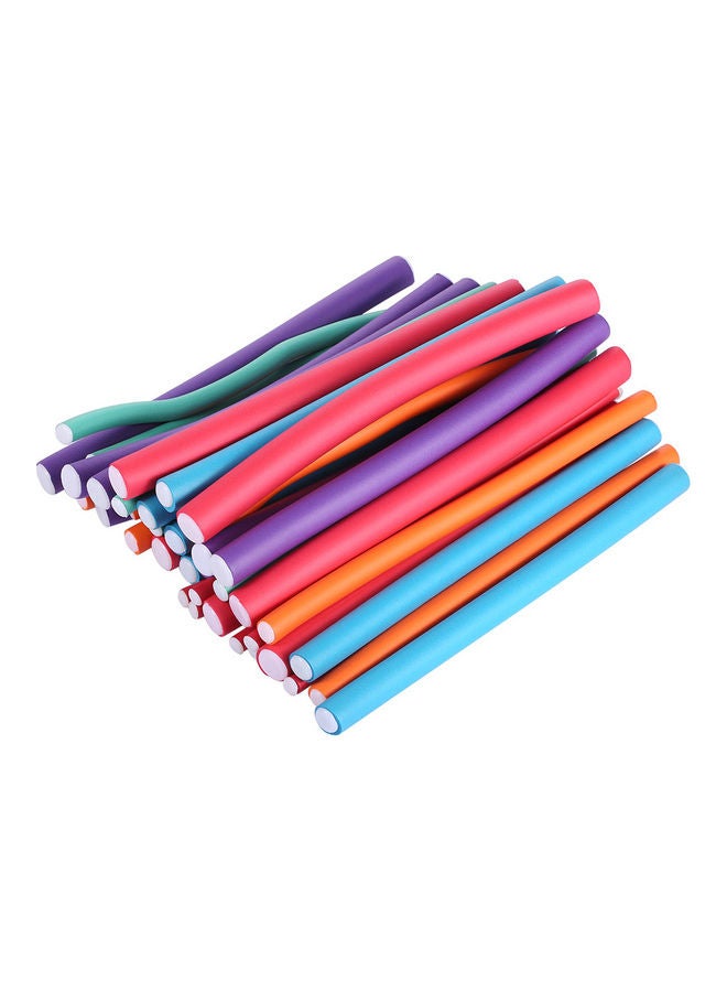 مجموعة مجعدات شعر باللف من مادة إسفنجية مكونة من 36 قطعة متعدد الألوان - Image 1