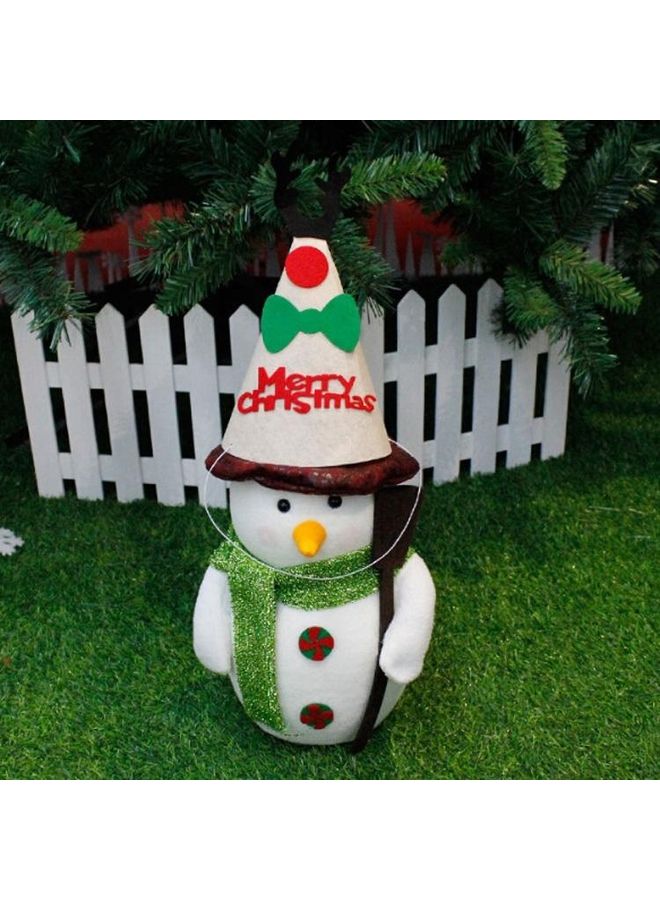 بي جي إم طقم زينة على شكل قبعة من قطعتين أبيض/ أخضر/ بني