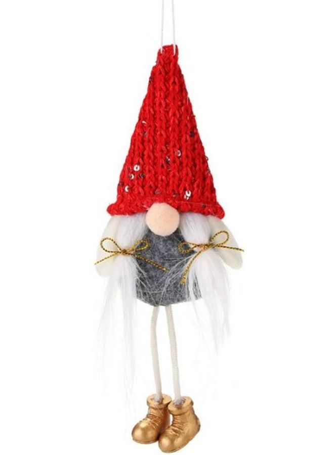 بي جي إم طقم دلايات للدمية بدون وجه مزينة بالترتر من 6 قطع أحمر/ أبيض/ رمادي 8x20سم - Image 2