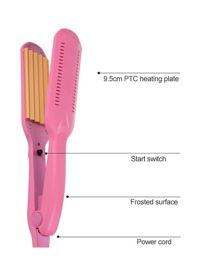 BGM 2-Piece 220V Professional Ceramic Corrugated Curling Iron Blue - Image 5