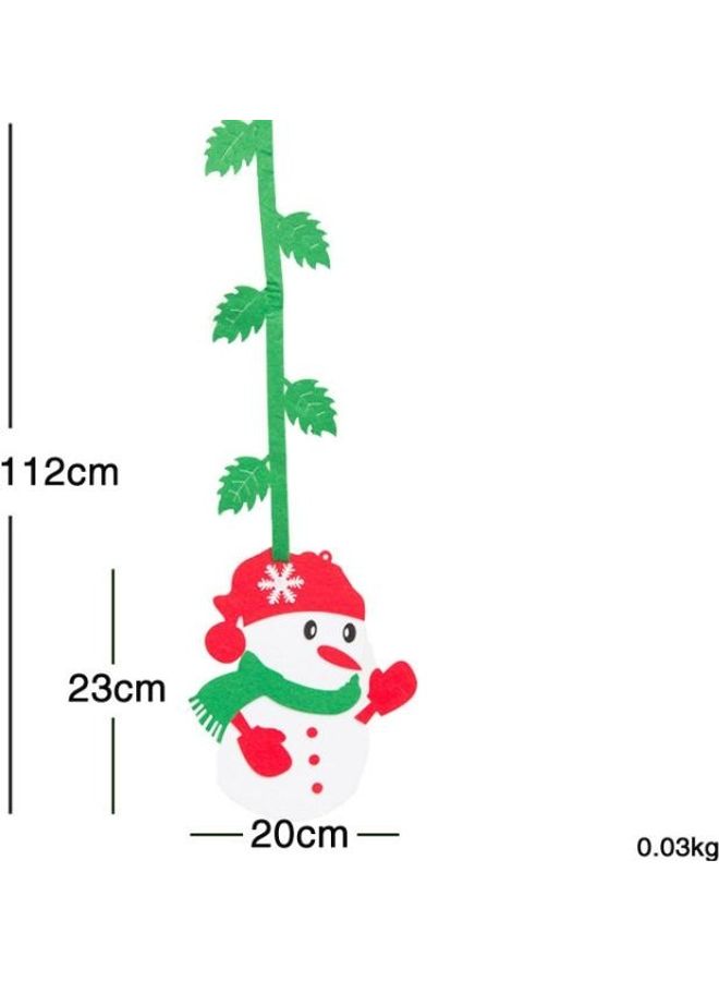 بي جي إم مجموعة من قطعتين زينة معلقة على شكل رجل الثلج أحمر/ أخضر/ أبيض - Image 1