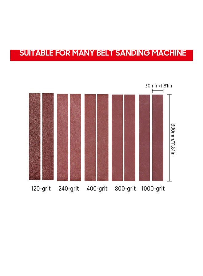 Generic - 10-Pack Sanding Belts Brown - Image 1