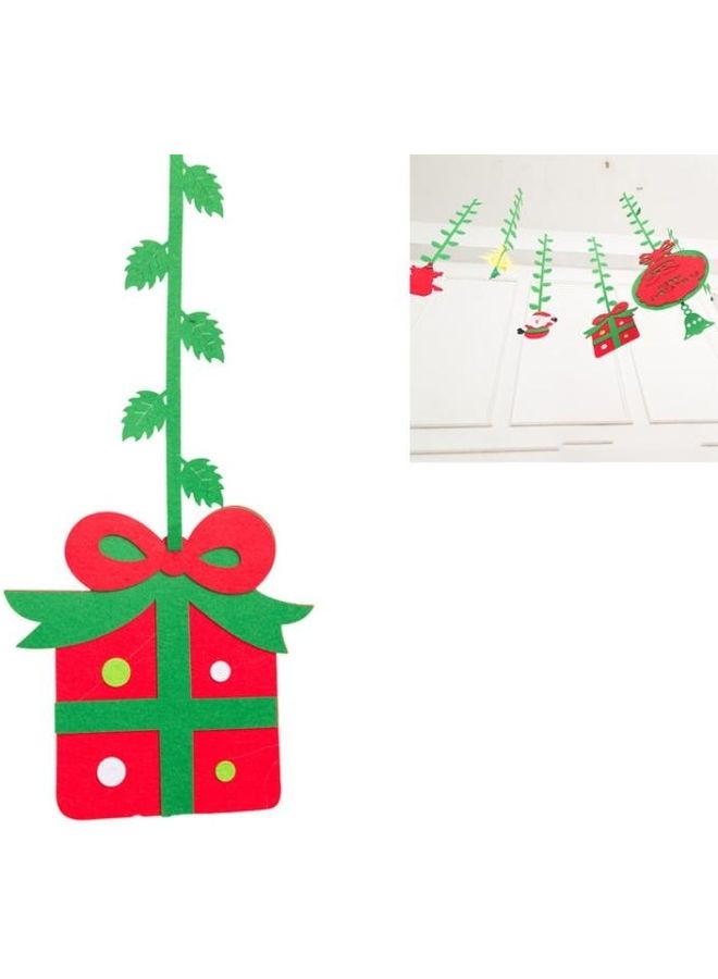 بي جي إم طقم مكون من قطعتين زينة معلقة على شكل هدية أحمر/أخضر - Image 2