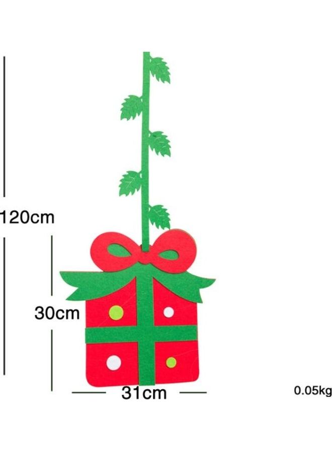 بي جي إم طقم مكون من قطعتين زينة معلقة على شكل هدية أحمر/أخضر - Image 1