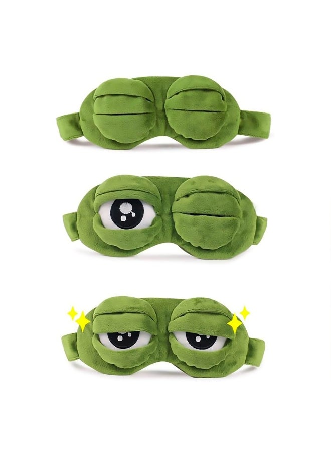 MissTiara Cartoon Eye Patches Cute Animal Sleeping Masks Green/White  - Image 3