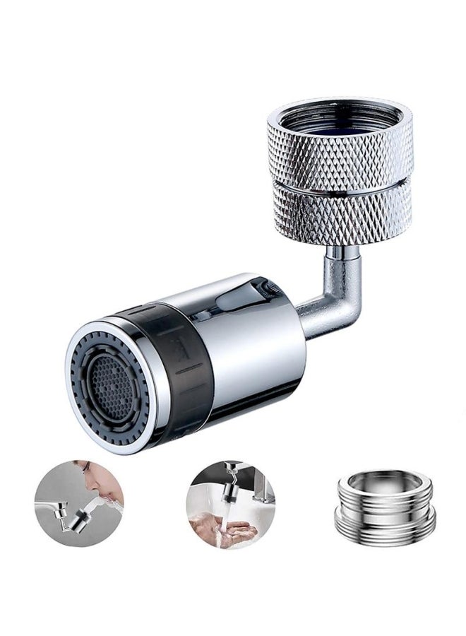ZENHOME 22-24mm Water Saving Sprinkler 720 Degree Filter Faucet Silver - Image 1