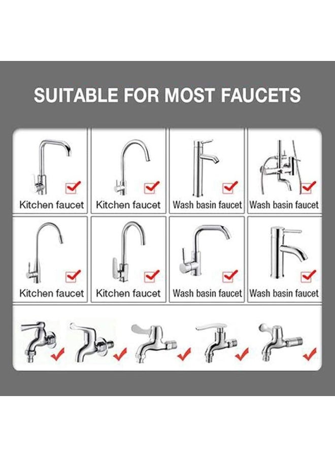 ZENHOME 22-24mm Water Saving Sprinkler 720 Degree Filter Faucet Silver - Image 2