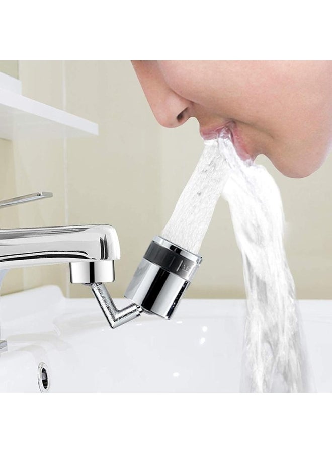 ZENHOME 22-24mm Water Saving Sprinkler 720 Degree Filter Faucet Silver - Image 5