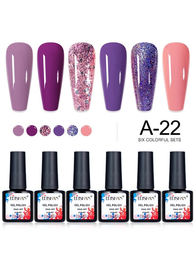 مس تيارا مجموعة طلاء أظافر جل بالأشعة فوق البنفسجية وإضاءة LED مكونة من 6 قطع متعدد الألوان - Image 2