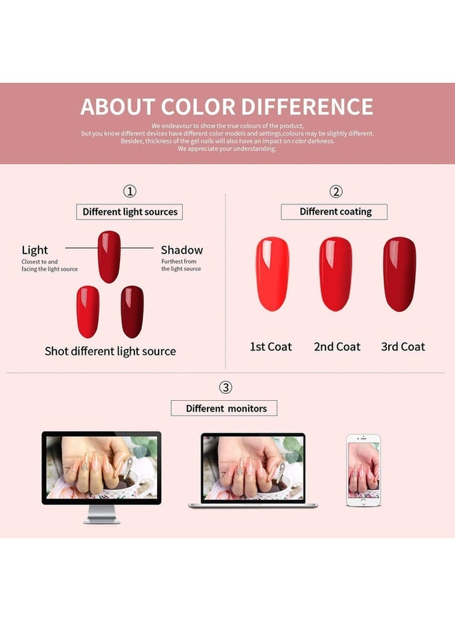 مس تيارا مجموعة طلاء أظافر جل بالأشعة فوق البنفسجية وإضاءة LED مكونة من 6 قطع متعدد الألوان - Image 5