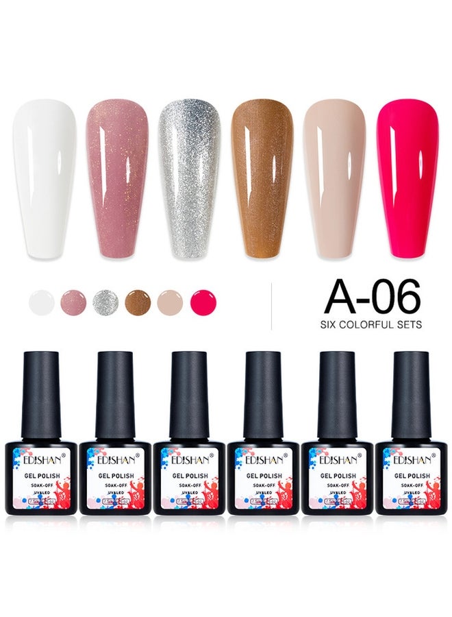 مس تيارا مجموعة طلاء أظافر جل بالأشعة فوق البنفسجية وإضاءة LED مكونة من 6 قطع متعدد الألوان - Image 2