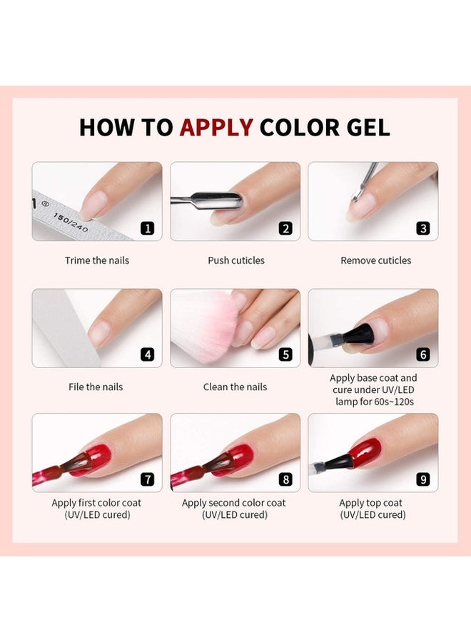 مس تيارا مجموعة طلاء أظافر جل بالأشعة فوق البنفسجية وإضاءة LED مكونة من 6 قطع متعدد الألوان - Image 3