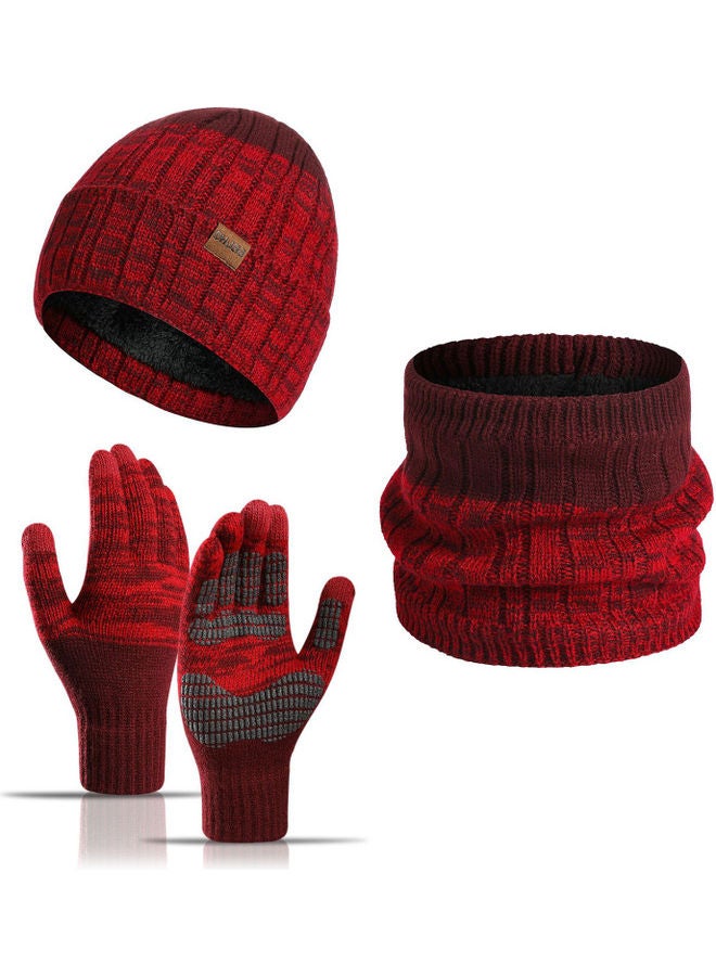 Generic 1-Pair Winter Warm Gloves with Hat and Neck Gaiter - Image 1