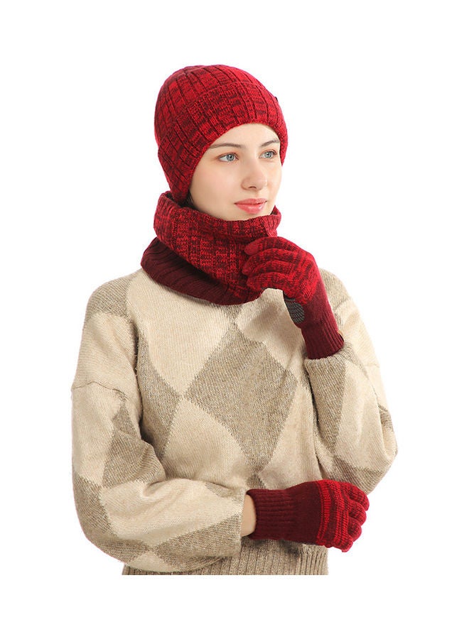 Generic 1-Pair Winter Warm Gloves with Hat and Neck Gaiter - Image 4