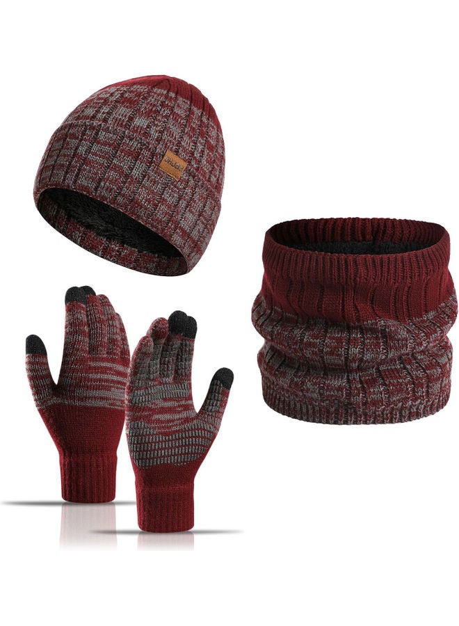 Generic 1-Pair Winter Warm Gloves with Hat and Neck Gaiter  - Image 1