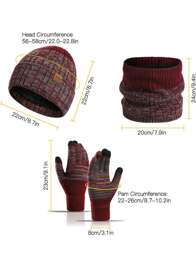 Generic 1-Pair Winter Warm Gloves with Hat and Neck Gaiter  - Image 2