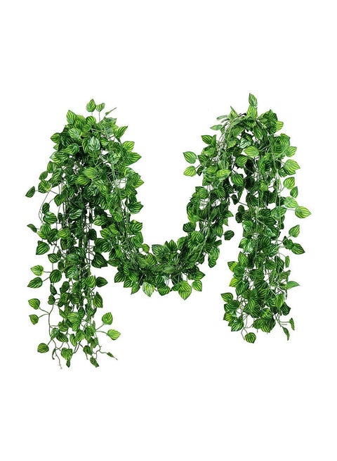 12 Strands Artificial Creeper Plant Leaf Green 220x14x3cm