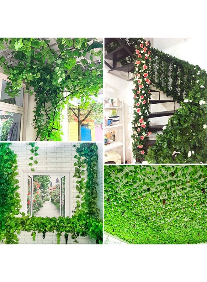 لينجوي أوراق نبات كريبر صناعية من 12 خصلة أخضر 220x14x3سم  - Image 3